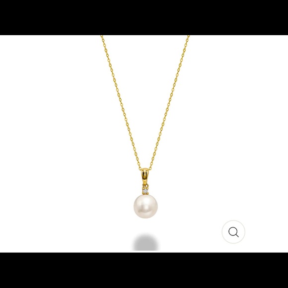 CULTURED FRESHWATER & DIAMOND PENDANT - Picture 1 of 1